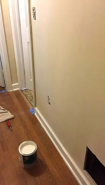 Cut-in at doors and base — Cut-in in progress